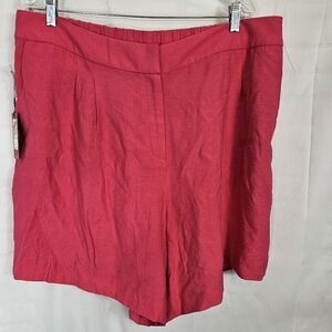 VINCE Camuto High-waisted pink shorts NWT Plus sizes 18 & 22